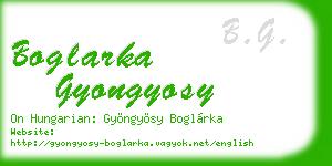 boglarka gyongyosy business card