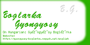 boglarka gyongyosy business card